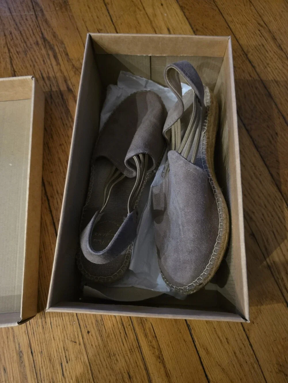 Toni Pons NURIA Suede Slingback Espadrille Flats in Taupe